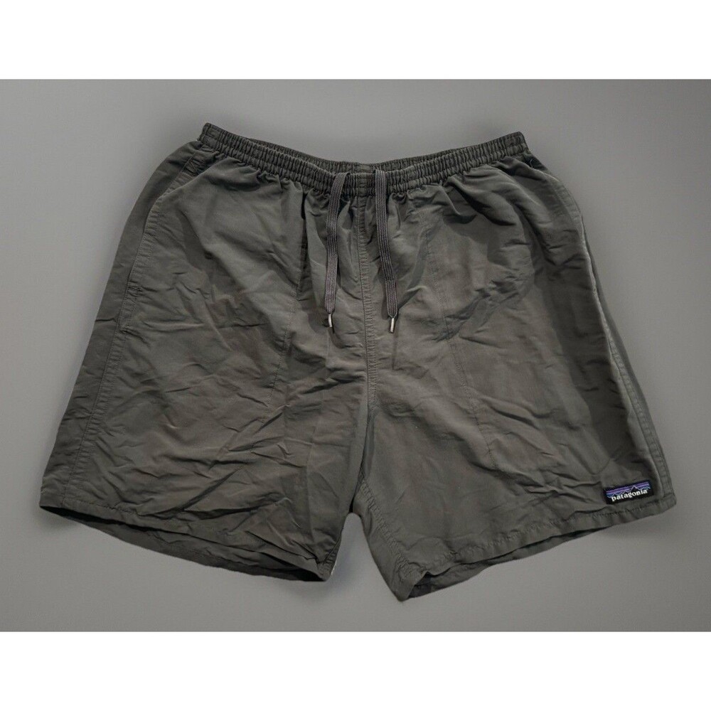 PATAGONIA Mens Baggies Nylon Short Sz M Gray Mesh Lined Active Gym 7” Inseam